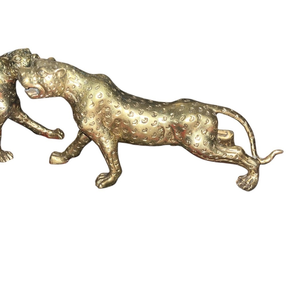 Vintagee brass leopard figures - Picture 2 of 6
